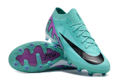 Nike Air Zoom Mercurial Vapor 15 Elite AG Artificial Grass Soccer Cleats - Jade/Purple/Black