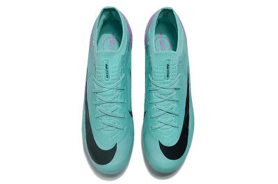 Nike Air Zoom Mercurial Vapor 15 Elite AG Artificial Grass Soccer Cleats - Jade/Purple/Black