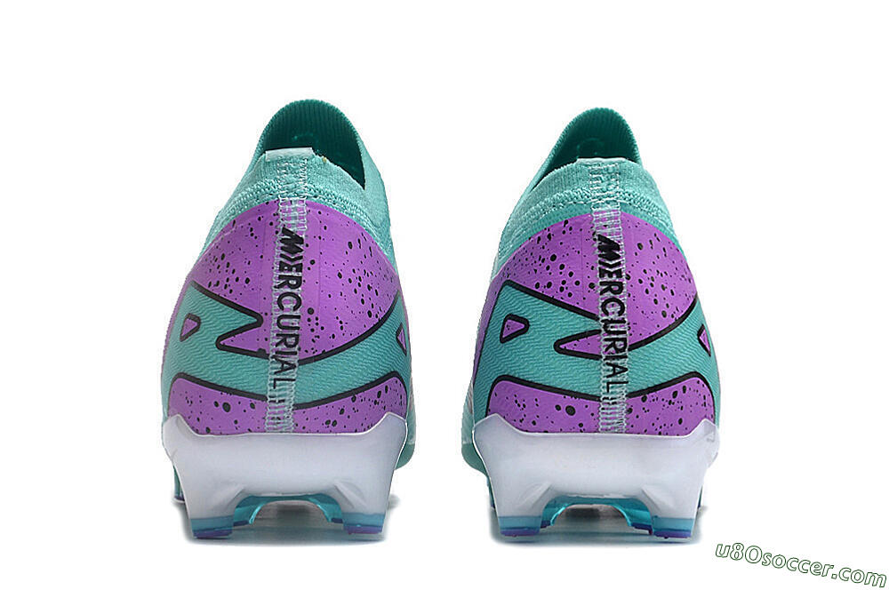 Nike Air Zoom Mercurial Vapor 15 Elite AG Artificial Grass Soccer Cleats - Jade/Purple/Black 5