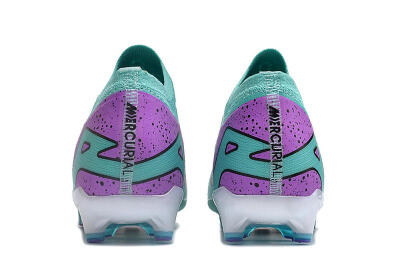 Nike Air Zoom Mercurial Vapor 15 Elite AG Artificial Grass Soccer Cleats - Jade/Purple/Black
