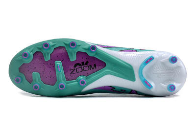 Nike Air Zoom Mercurial Vapor 15 Elite AG Artificial Grass Soccer Cleats - Jade/Purple/Black