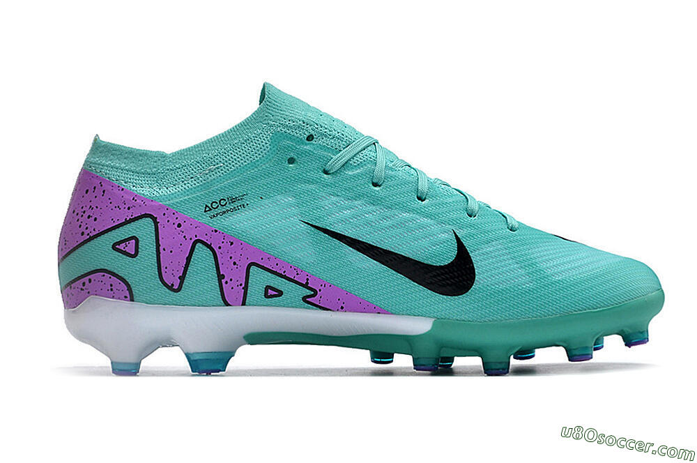 Nike Air Zoom Mercurial Vapor 15 Elite AG Artificial Grass Soccer Cleats - Jade/Purple/Black 7