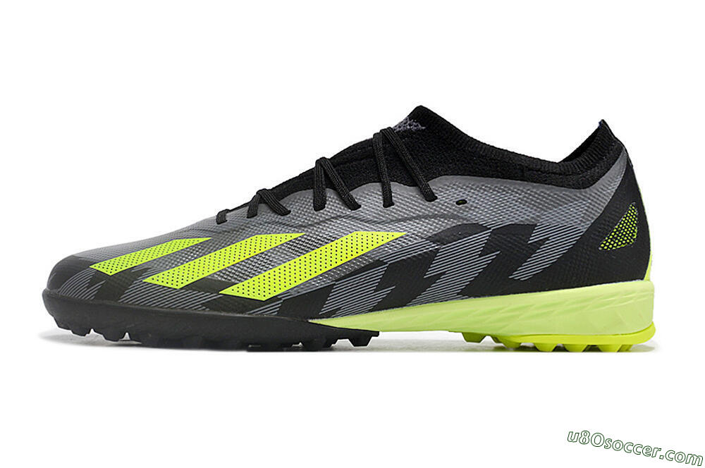 Adidas X Speedportal.1 TF Artificial Turf Soccer Shoes - Black/Grey/Yellow 2