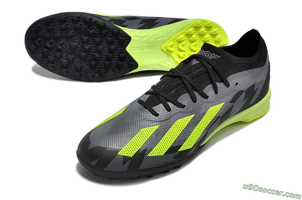 Adidas X Speedportal.1 TF Artificial Turf Soccer Shoes - Black/Grey/Yellow 3