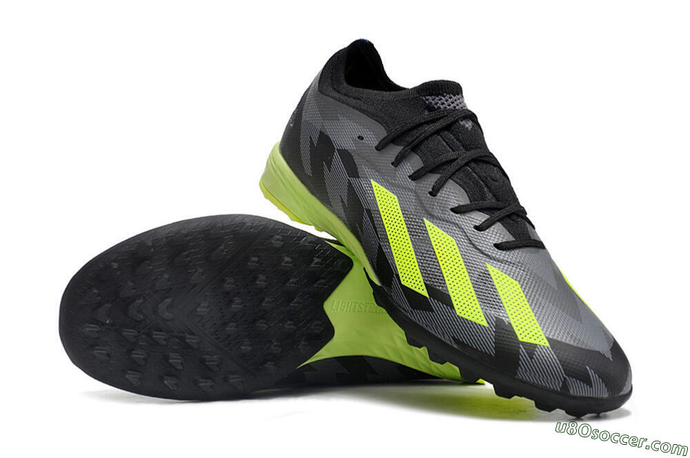 Adidas X Speedportal.1 TF Artificial Turf Soccer Shoes - Black/Grey/Yellow 4