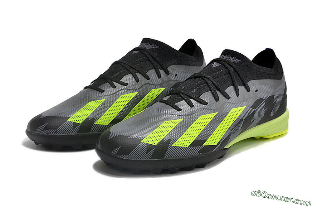 Adidas X Speedportal.1 TF Artificial Turf Soccer Shoes - Black/Grey/Yellow 5