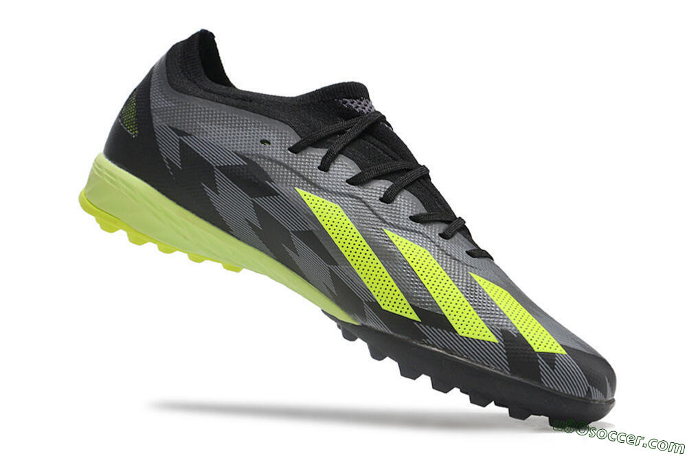 Adidas X Speedportal.1 TF Artificial Turf Soccer Shoes - Black/Grey/Yellow 7
