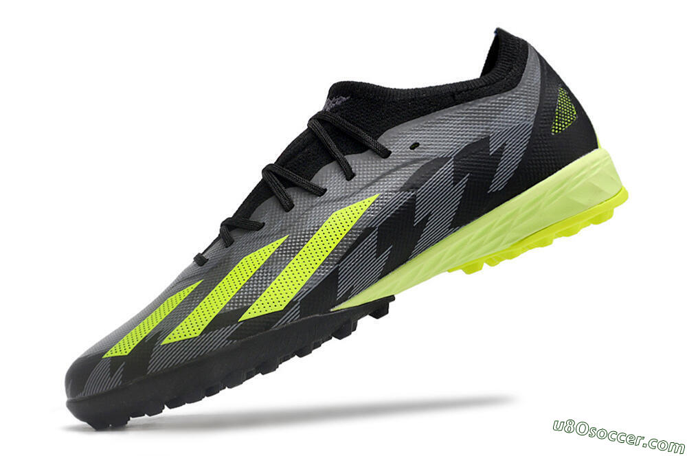 Adidas X Speedportal.1 TF Artificial Turf Soccer Shoes - Black/Grey/Yellow 8