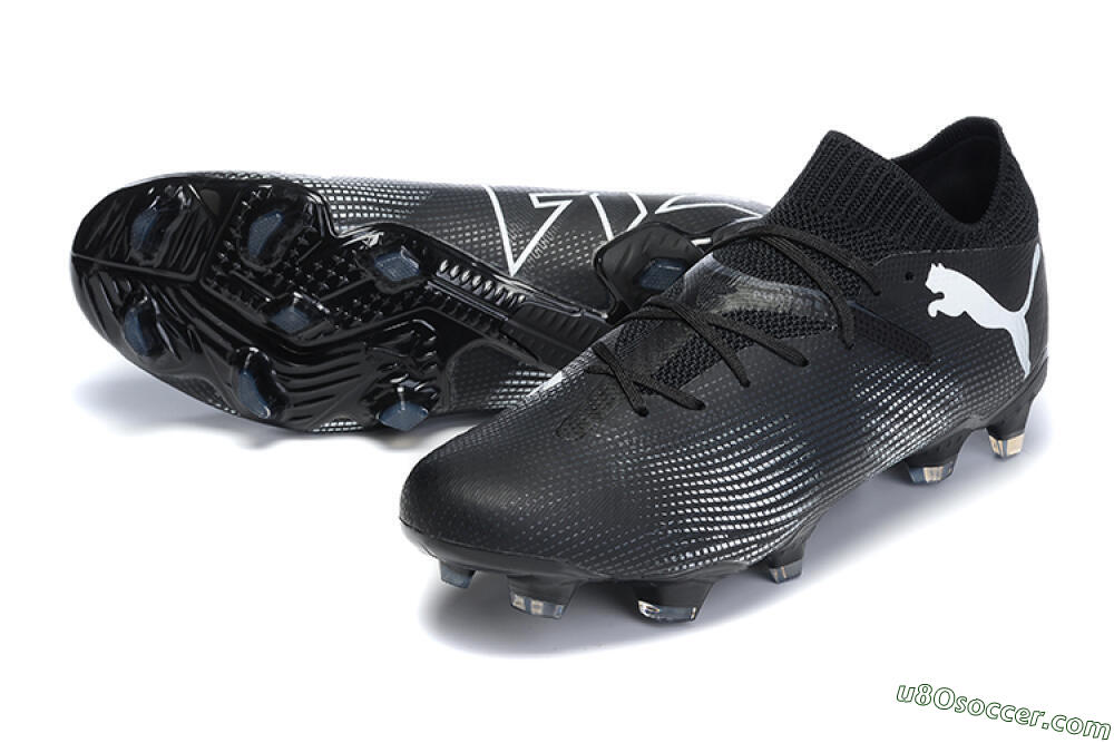Puma Future Ultimate FG Firm Ground Soccer Cleats - Black/White/Blue 3