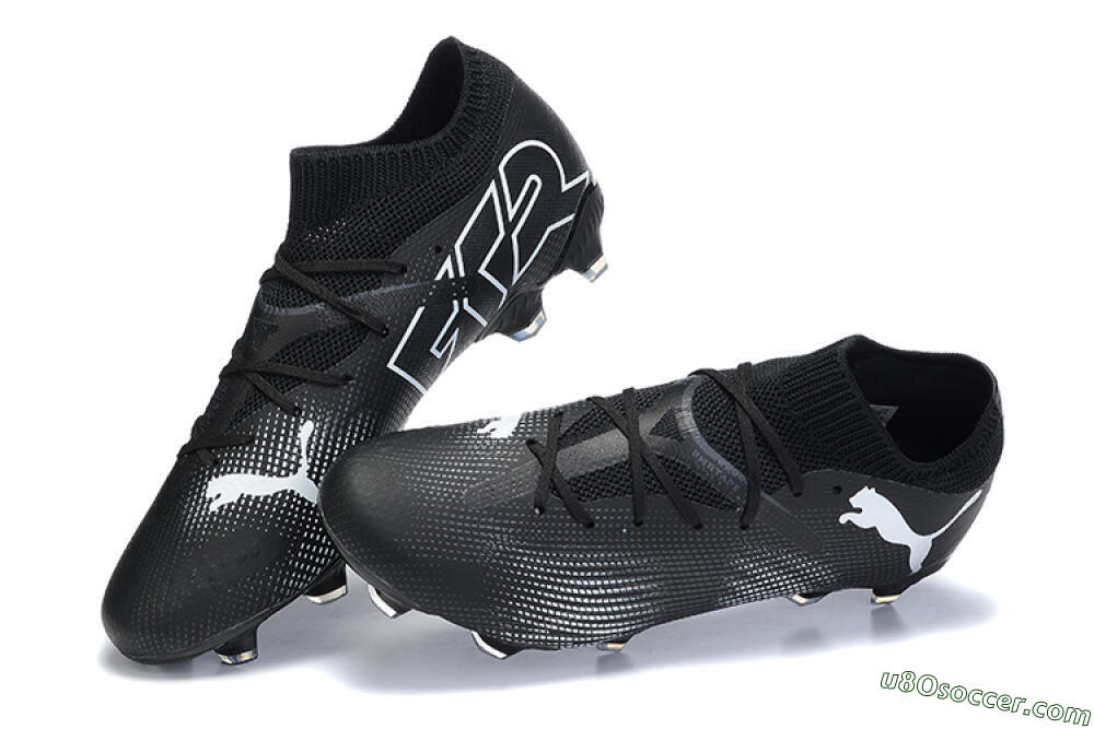 Puma Future Ultimate FG Firm Ground Soccer Cleats - Black/White/Blue 6
