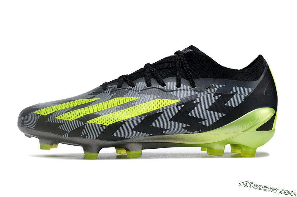 Adidas X Crazyfast.1 FG Firm Ground Soccer Cleats - Black/White/Yellow 2