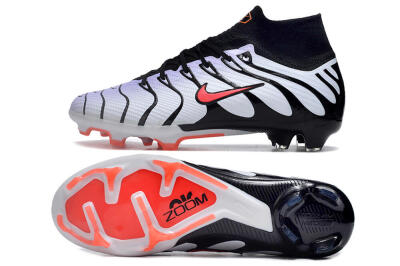 Nike Air Zoom Mercurial Superfly 9 Elite FG Firm Ground Soccer Cleats - White/Black/Red