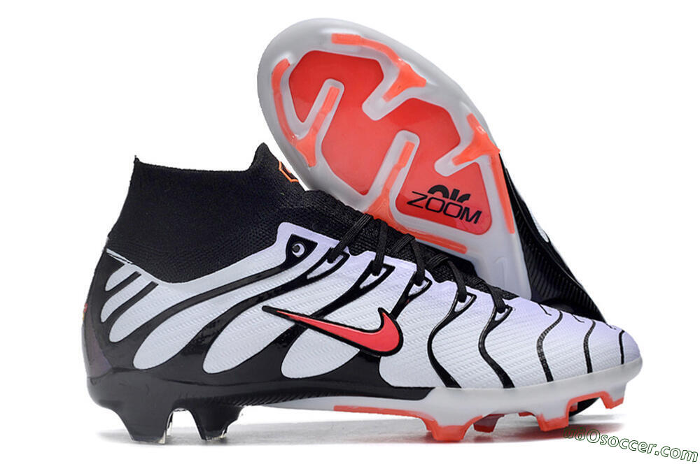 Nike Air Zoom Mercurial Superfly 9 Elite FG Firm Ground Soccer Cleats - White/Black/Red 1