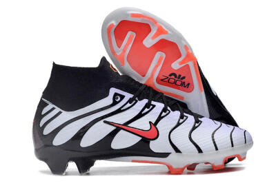 Nike Air Zoom Mercurial Superfly 9 Elite FG Firm Ground Soccer Cleats - White/Black/Red