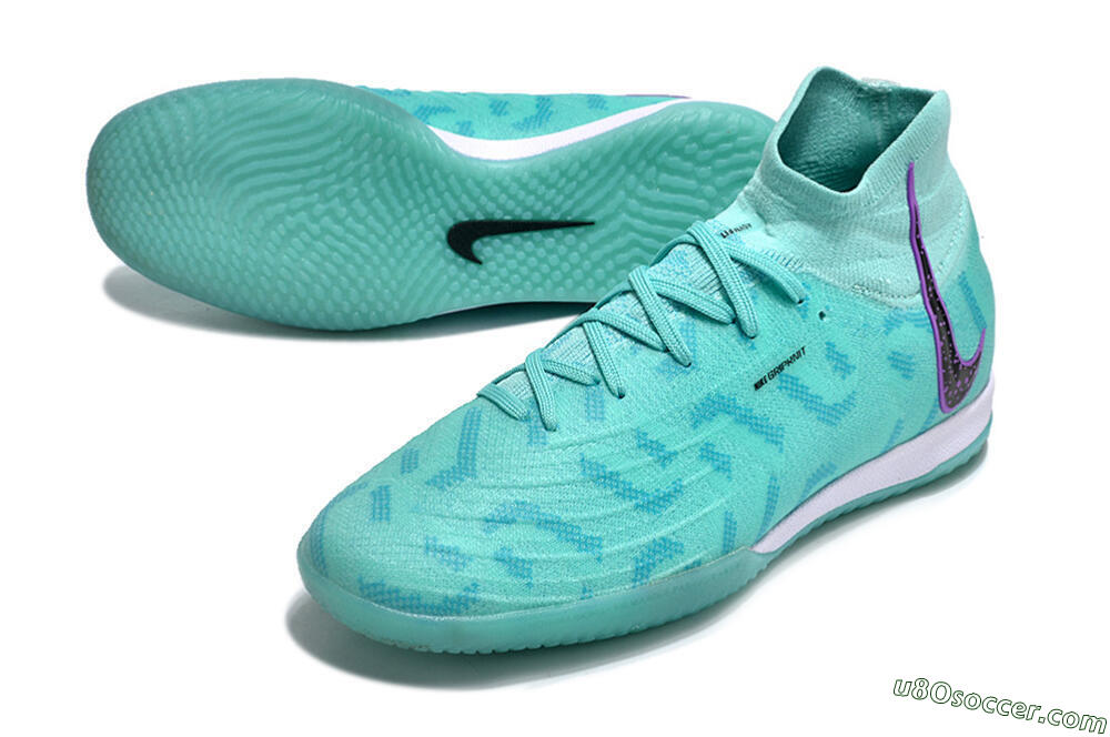 Nike Phantom Luna Elite NU IC Indoor & Futsal Soccer Shoes - Jade/Purple/Black 3