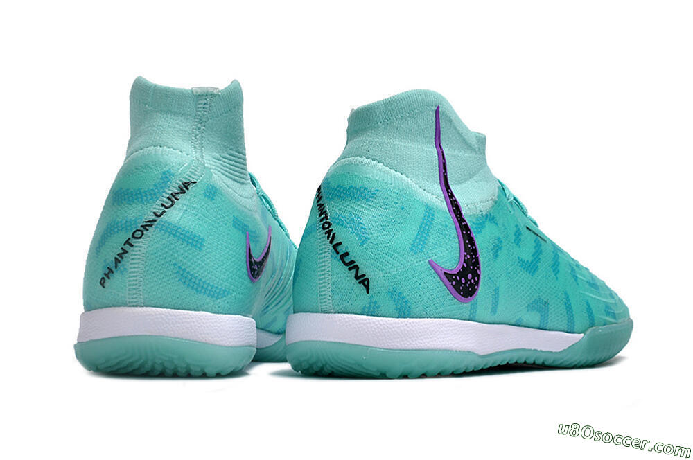 Nike Phantom Luna Elite NU IC Indoor & Futsal Soccer Shoes - Jade/Purple/Black 6
