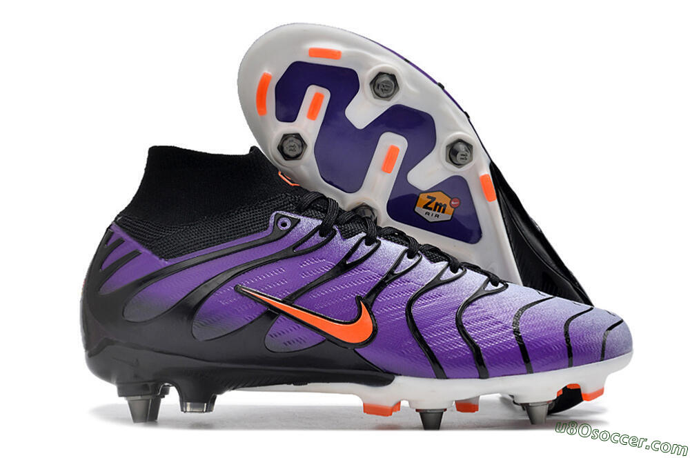Nike Air Zoom Mercurial Superfly 9 Elite SG Soft Ground Soccer Cleats - Purple/Black/Orange 1