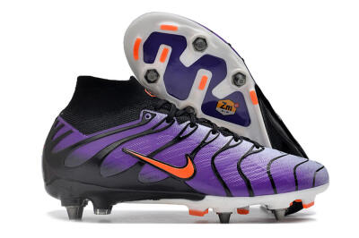 Nike Air Zoom Mercurial Superfly 9 Elite SG Soft Ground Soccer Cleats - Purple/Black/Orange