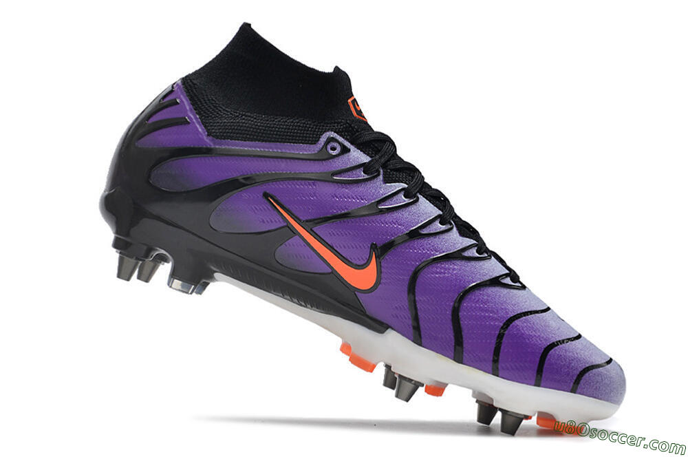 Nike Air Zoom Mercurial Superfly 9 Elite SG Soft Ground Soccer Cleats - Purple/Black/Orange 4