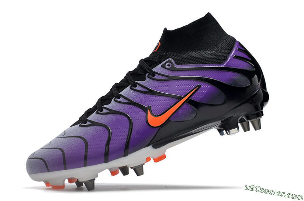 Nike Air Zoom Mercurial Superfly 9 Elite SG Soft Ground Soccer Cleats - Purple/Black/Orange 5