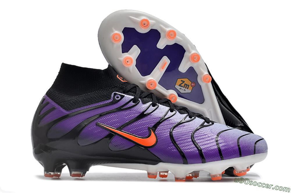 Nike Air Zoom Mercurial Superfly 9 Elite AG Artificial Grass Soccer Cleats - Purple/Black/Orange 1
