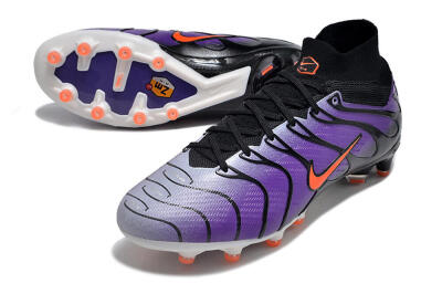 Nike Air Zoom Mercurial Superfly 9 Elite AG Artificial Grass Soccer Cleats - Purple/Black/Orange