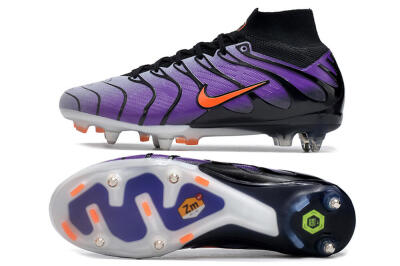 Nike Air Zoom Mercurial Superfly 9 Elite SG Soft Ground Soccer Cleats - Purple/Black/Orange