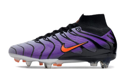 Nike Air Zoom Mercurial Superfly 9 Elite SG Soft Ground Soccer Cleats - Purple/Black/Orange