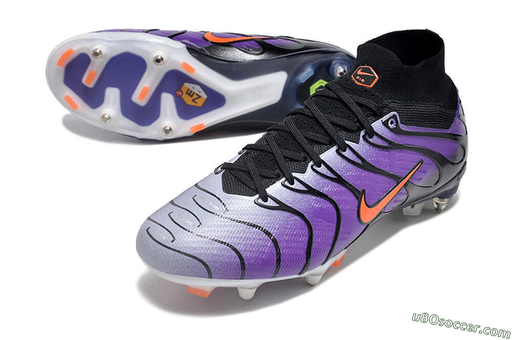 Nike Air Zoom Mercurial Superfly 9 Elite SG Soft Ground Soccer Cleats - Purple/Black/Orange 3