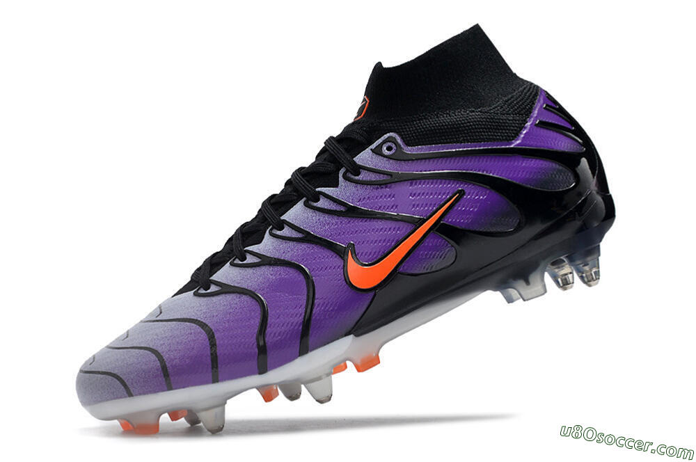 Nike Air Zoom Mercurial Superfly 9 Elite SG Soft Ground Soccer Cleats - Purple/Black/Orange 5