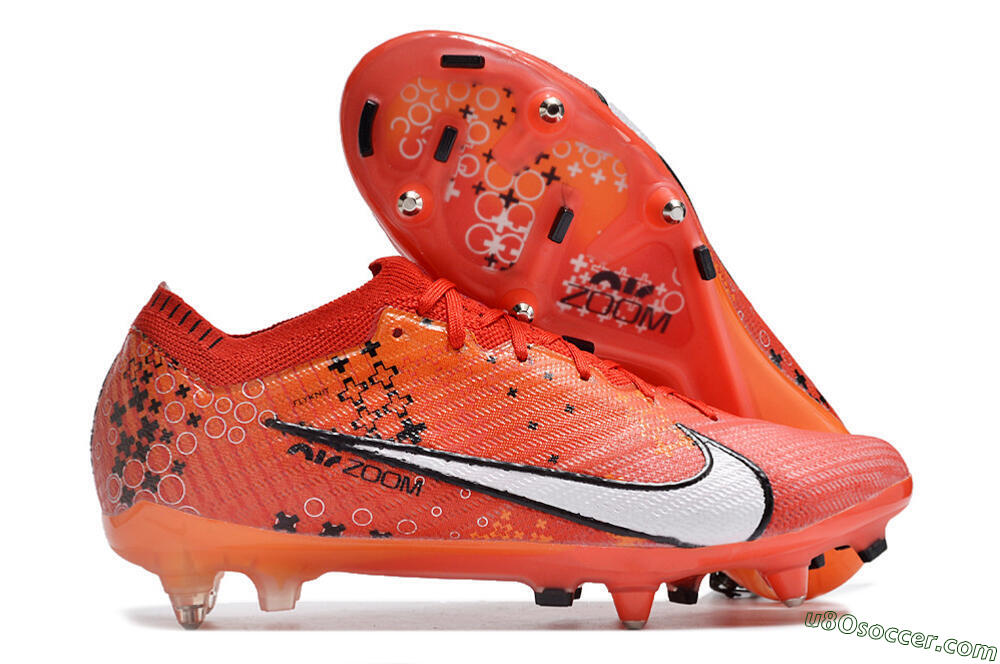 Nike Air Zoom Mercurial Vapor 15 Elite SG Soft Ground Soccer Cleats - Red/White/Black 1