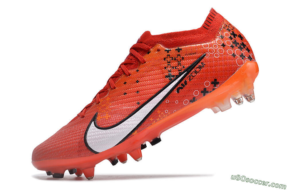 Nike Air Zoom Mercurial Vapor 15 Elite SG Soft Ground Soccer Cleats - Red/White/Black 5