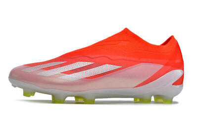 Adidas X Crazyfast+ Laceless FG Firm Ground Soccer Cleats - Red/White/Yellow