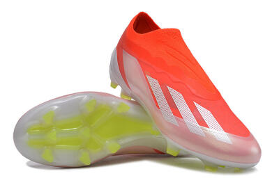 Adidas X Crazyfast+ Laceless FG Firm Ground Soccer Cleats - Red/White/Yellow