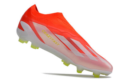 Adidas X Crazyfast+ Laceless FG Firm Ground Soccer Cleats - Red/White/Yellow