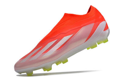 Adidas X Crazyfast+ Laceless FG Firm Ground Soccer Cleats - Red/White/Yellow
