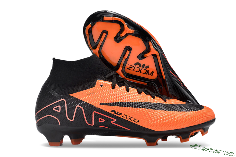 Nike Air Zoom Mercurial Superfly 9 Elite FG Firm Ground Soccer Cleats - Orange/Black 1
