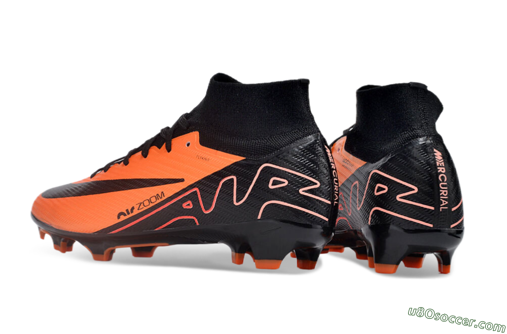 Nike Air Zoom Mercurial Superfly 9 Elite FG Firm Ground Soccer Cleats - Orange/Black 4
