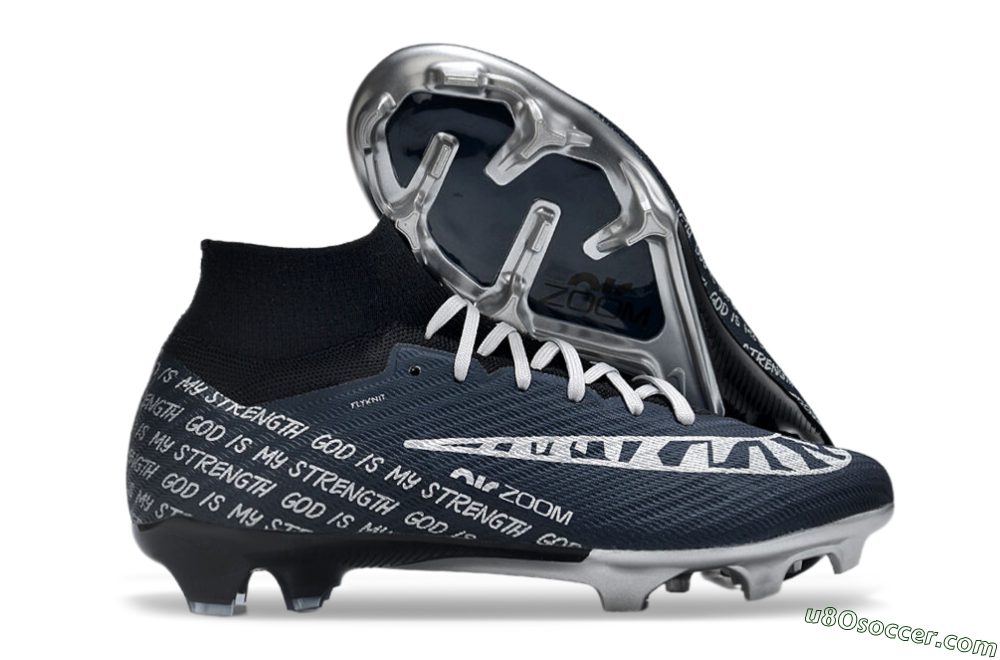 Nike Air Zoom Mercurial Superfly 9 Elite FG Firm Ground Soccer Cleats - Blue/Black/Silver 1