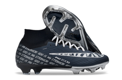 Nike Air Zoom Mercurial Superfly 9 Elite FG Firm Ground Soccer Cleats - Blue/Black/Silver