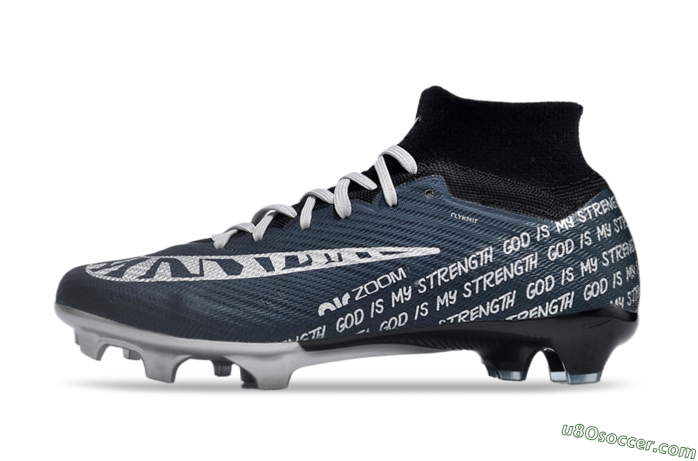 Nike Air Zoom Mercurial Superfly 9 Elite FG Firm Ground Soccer Cleats - Blue/Black/Silver 2