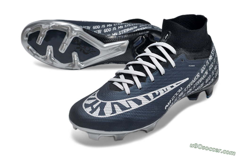 Nike Air Zoom Mercurial Superfly 9 Elite FG Firm Ground Soccer Cleats - Blue/Black/Silver 3