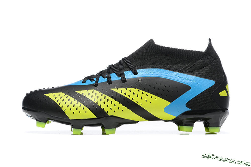 Adidas Predator Accuracy.1 FG Firm Ground Soccer Cleats - Black/Blue/Yellow 2