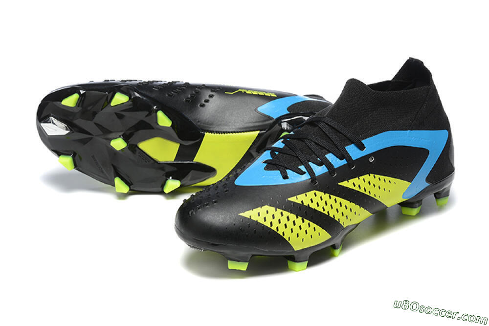 Adidas Predator Accuracy.1 FG Firm Ground Soccer Cleats - Black/Blue/Yellow 3