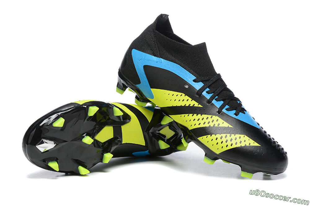 Adidas Predator Accuracy.1 FG Firm Ground Soccer Cleats - Black/Blue/Yellow 4