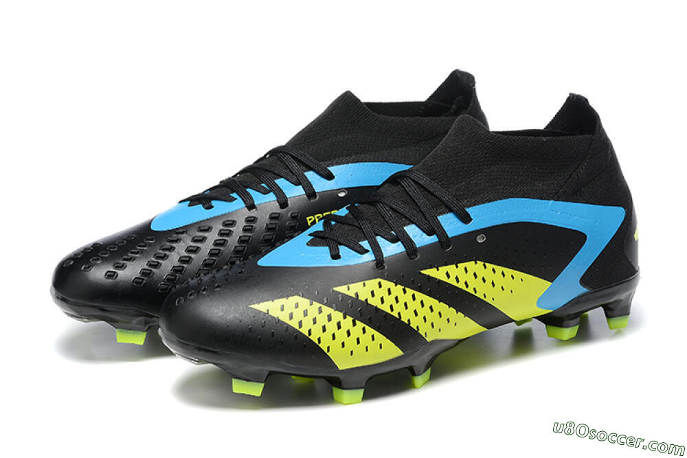 Adidas Predator Accuracy.1 FG Firm Ground Soccer Cleats - Black/Blue/Yellow 5
