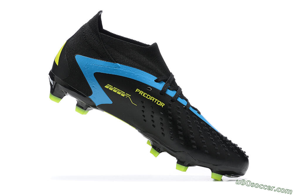 Adidas Predator Accuracy.1 FG Firm Ground Soccer Cleats - Black/Blue/Yellow 7