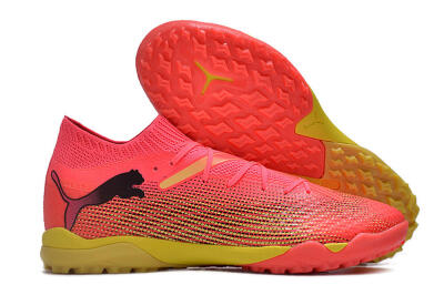 Puma Future Ultimate TF Artificial Turf Soccer Shoes - Pink/Yellow/Black