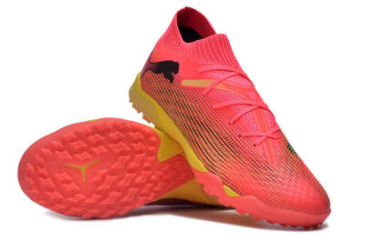 Puma Future Ultimate TF Artificial Turf Soccer Shoes - Pink/Yellow/Black