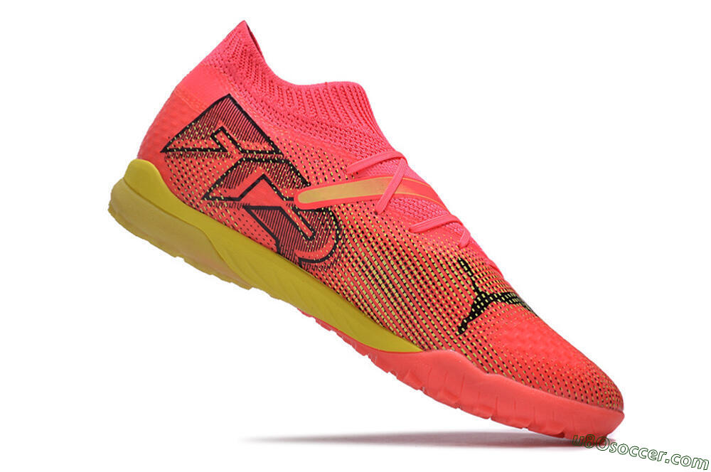 Puma Future Ultimate TF Artificial Turf Soccer Shoes - Pink/Yellow/Black 4